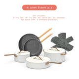 SOLD OUT IN STORES | Beautiful White Icing 12-Piece Ceramic Non-Stick Cookware Set | NEW IN BOX