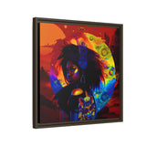 Seluna Virelle – Ruler of Reverb | 20x20 Framed Canvas Wall Art | 54 Mondays Project™ | Cosmic Queen of the Lunar Sound Realms | International Shipping Available