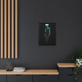 Rein in Ray-Bans: Femme Fatale – Framed 18x24 Canvas | Galactic Noir Steampunk Wall Art (FSC-Certified Wood) | International Shipping Available