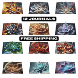 54 Mondays Project™ | @MaxGardenGalax | Cosmic Bloom Journal 12-Pack – Full Cosmic Bloom Collection | Every Planet + Bonus Sun, Moon & Stars | FREE Shipping | 1800 Pages In All