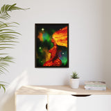 Submission To The Reset – Framed 18x24 Canvas | Divine Feminine Fire Sign Wall Art (Aries, Leo, Sagittarius) | (FSC-Certified Wood) | International Shipping Available