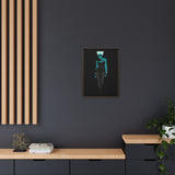 Rein in Ray-Bans: Femme Fatale – Framed 18x24 Canvas | Galactic Noir Steampunk Wall Art (FSC-Certified Wood) | International Shipping Available