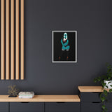 Rein in Ray-Bans: The Saucy Martian Vixen – Framed 18x24 Canvas | Kitsune Loungewear Wall Art | Divine Feminine Energy | Curvy Cosmic Warrior | (FSC-Certified Wood) | International Shipping Available