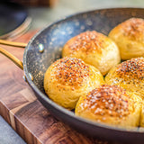 @BuyMartianHome | 12-Piece Nonstick Cookware Set – Black and Gold Pots, Pans & Protectors for Modern Kitchens