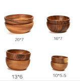 @BuyMartianHome | Handmade Acacia Wood Bowls (Various sizes) | Natural Rustic Finish for Meals, Tea, or Coffee