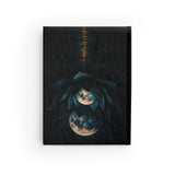 Solavive–Moondrift Cosmic Bloom Work™ Flip Journal | 128 Blank Pages | Interactive 2-in-1 Lotus Notebook for Personal Growth & Reflection | 5x7 Matte Cover | Gift-Ready (For Her or You)