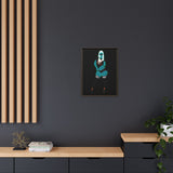 Rein in Ray-Bans: The Saucy Martian Vixen – Framed 18x24 Canvas | Kitsune Loungewear Wall Art | Divine Feminine Energy | Curvy Cosmic Warrior | (FSC-Certified Wood) | International Shipping Available