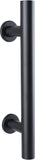 4 Pack | Wright Products  Interior Barn Door Handle Set | Pull Handle + Flush Handle | Matte Black | 7-1/16" Long | No Special Tools Required