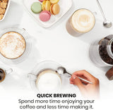 @BuyMartianHome | Chefman 6-in-1 Espresso Machine – 1350W Semi-Automatic Barista Maker with Steam Wand & Touch Controls (Black, 1.8L)