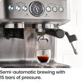 Chefman Crema Supreme 15-Bar Espresso Machine w/ Built-In Grinder, Steam Wand & 3L Water Tank – Stainless Steel