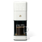 Beautiful Perfect Grind™ Space Saving Single Serve Coffee Maker | Hot & Iced, No Pods, Built-in Burr Grinder, Multiple Brew Sizes & Strengths, Programmable, Matte Finish
