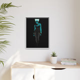 Rein in Ray-Bans: Femme Fatale – Framed 18x24 Canvas | Galactic Noir Steampunk Wall Art (FSC-Certified Wood) | International Shipping Available