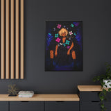 54 Mondays™ Project: Anime Noir Edition (Drop 1 of 54) Xavira – Black Orchid Glitch Wall Art | International Shipping Available