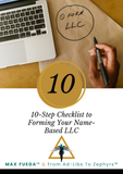 Start Smart: FREE 10-Step LLC Checklist for Your Personal Brand | The Max Fuega™ Quantum Shelf Series (Business)