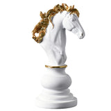 New Chess Art Statue – Elegant Chessmen Sculpture for Cabinet Decor & Artistic Accessories
