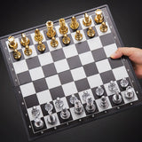 Portable Magnetic Chess, Backgammon & Checkers Set – Large Board for Travel & Entertainment | Perfect Christmas Gift for Adults & Kids