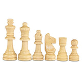 32PCS 2.2-inch High Quality Handmade Pinewood Wooden Chess Set with Protective Pads – Educational Chess Game for Intelligence Improvement | Pieces Only