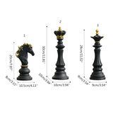 New Chess Art Statue – Elegant Chessmen Sculpture for Cabinet Decor & Artistic Accessories
