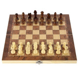 3-in-1 Exquisite Wooden Chess Set – Travel-Ready Chess, Checkers & Backgammon Board for Classic Strategy Games