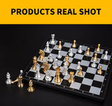 Portable Magnetic Chess, Backgammon & Checkers Set – Large Board for Travel & Entertainment | Perfect Christmas Gift for Adults & Kids