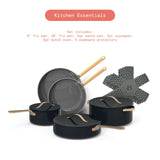 Beautiful Black Sesame 12-Piece Ceramic Non-Stick Cookware Set | NEW IN BOX | SOLD OUT IN STORES - ONE LEFT