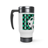 Buy Martian Merch ™ | Anime Inspired :  Tan - Ish Stainless Steel Travel Mug w/ Handle, 14oz