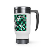 Buy Martian Merch ™ | Anime Inspired :  Tan - Ish Stainless Steel Travel Mug w/ Handle, 14oz