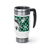 Buy Martian Merch ™ | Anime Inspired :  Tan - Ish Stainless Steel Travel Mug w/ Handle, 14oz
