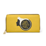 Buy Martian Merch ™ | Vegan Leather Dope Goddess Energy Zipper Wallet ( w/ Ancestors Quote on the Back) in Citron Crème