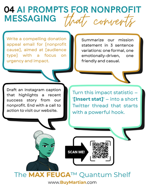 04 AI Prompts for Nonprofit Messaging That Converts | The MAX FUEGA™ Quantum Shelf