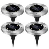 @MaxGardenGalax | 4-Pack Solar Ground Lights for Pathway, Lawn, Patio, Deck, and Driveway, Waterproof In-Ground Outdoor LED Landscape Lights