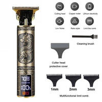@BuyMartianTravel | Professional Cordless Hair Clipper Everyday / Travel Set for Men – Retro Metal Body, Precision Blades & LED Display