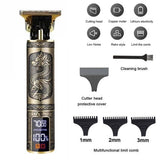 @BuyMartianTravel | Professional Cordless Hair Clipper Everyday / Travel Set for Men – Retro Metal Body, Precision Blades & LED Display