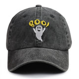2pcs Cute Spooky BOO Cap For Women and Men, Adjustable Embroidered Wash Cotton Baseball Cap