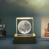3D Crystal Cube LED Night Light | Modern Transparent Desktop Lamp for Home or Office | Elegant Ambient Lighting & Gift Décor