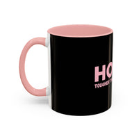 Hopeful Pink Ribbon Coffee Mug - Inspiration Gift for Cancer Survivors, Encouragement Cup, Supportive Breast Cancer Awareness