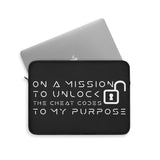 54 Mondays Project | M633™ Unlock The Cheat Codes To My Purpose Black Laptop Sleeve
