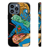 Indigenous Blue iPhone Tough Cases – Artistic Protective Covers | Fits iPhone 8 to iPhone 16 Pro Max | Licensed Design by Quuban Quinterro™