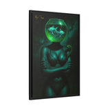 54 Mondays™ Project | Agua Green Glare – Beverly Hills Edition | Cosmic Noir Wall Art | Limited Gold Max Fuega™ Signature | FSC-Certified Framed Matte Canvas
