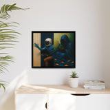 54 Mondays™ Project | Out of Sync Out of Touch – Beverly Hills Edition | Cosmic Noir Wall Art | Limited Gold Max Fuega™ Signature | FSC-Certified Framed Matte Canvas