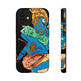Indigenous Blue iPhone Tough Cases – Artistic Protective Covers | Fits iPhone 8 to iPhone 16 Pro Max | Licensed Design by Quuban Quinterro™