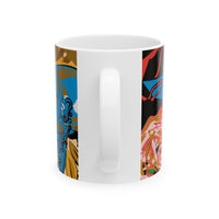 Indigenous Blue Ceramic Mug – 11oz or 15oz | Afrofuturistic Art Coffee Cup by CIQ Designs x Buy Martian Merch™ | Microwave + Dishwasher Safe