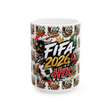 FIFA 2026 HTX Soccer Ceramic Mug — World Cup Fan Coffee Cup (11oz & 15oz)