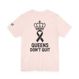 Breast Cancer Awareness T-Shirt – Hope Tougher Than Tumors™ & QUEENS DON’T QUIT™ Unisex Jersey Tee | Inspirational Gift for Survivor, Fighter, or Supporter