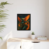 54 Mondays™ Project | Mona Marlowe: The Winged Reckoning – Beverly Hills Edition | Cosmic Noir Wall Art | Limited Gold Max Fuega™ Signature | FSC-Certified Framed Matte Canvas