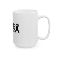 Hope Ceramic Mug #3 – “Tougher Than Tumors” Inspirational Pink Ribbon Coffee Cup | Gift for Cancer Survivor, Fighter, or Caregiver | 11oz or 15oz