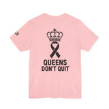 Breast Cancer Awareness T-Shirt – Hope Tougher Than Tumors™ & QUEENS DON’T QUIT™ Unisex Jersey Tee | Inspirational Gift for Survivor, Fighter, or Supporter