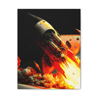 Buy Martian Merch ™ | Space City HTX MJM | Mars (Steampunk Rocket) Premium Gallery Wrap (Various Sizes)