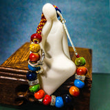 @BuyMartianJewelry | Handmade Colorful Stone Beaded Bracelet – String Finish with Silver Accents | Unisex Boho Jewelry - SHIPS VIA USPS (This Week Only)