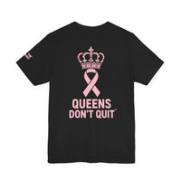 Breast Cancer Awareness T-Shirt – Hope Tougher Than Tumors™ & QUEENS DON’T QUIT™ Unisex Jersey Tee | Inspirational Gift for Survivor, Fighter, or Supporter